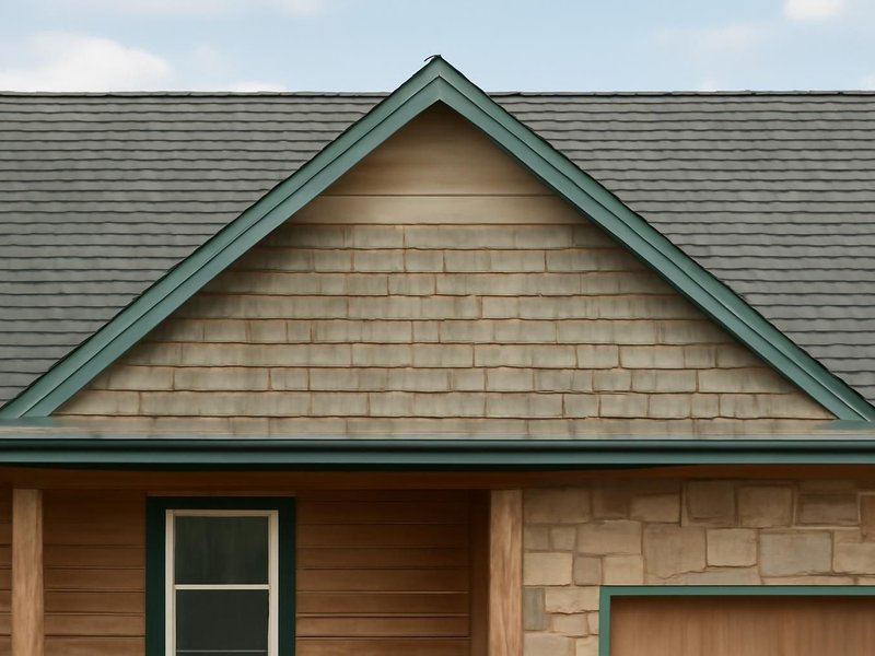 AI concept: Existing condition: faded three-tab shingles with streaks of algae