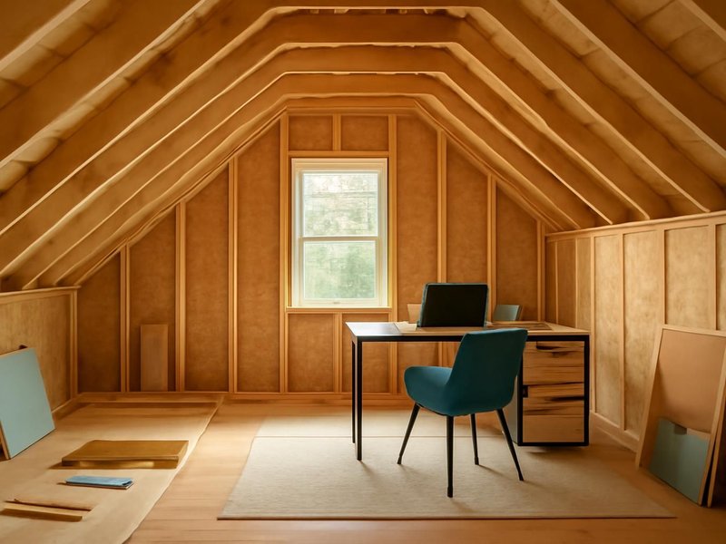 AI concept: Cape, attic office