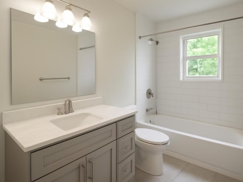 AI concept: Hall bath full remodel