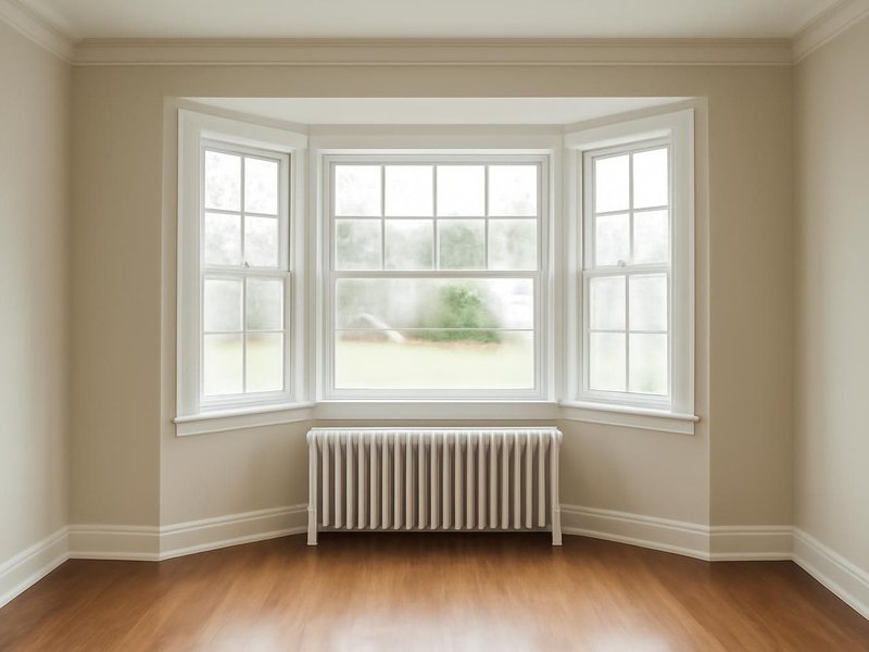 AI concept: Existing condition: empty bay window with a radiator