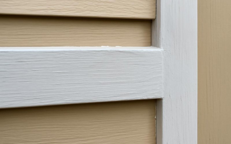 AI concept: Primer on bare cedar trim before paint