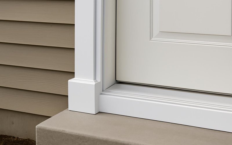 AI concept: PVC trim around a front entry