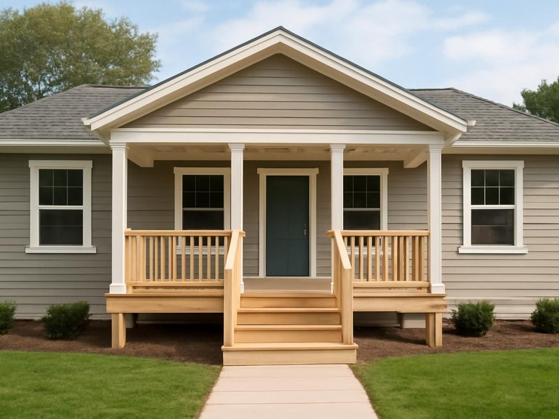 AI concept: Ranch refresh with new porch