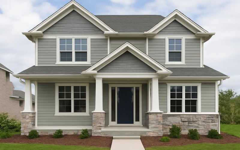 AI concept: Finished house exterior at the final walkthrough