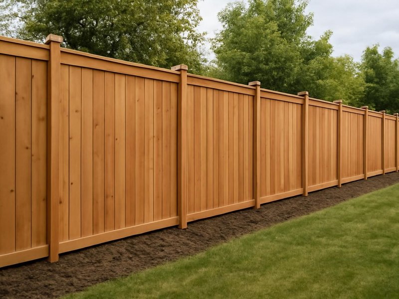 AI concept: 160 ft cedar privacy fence