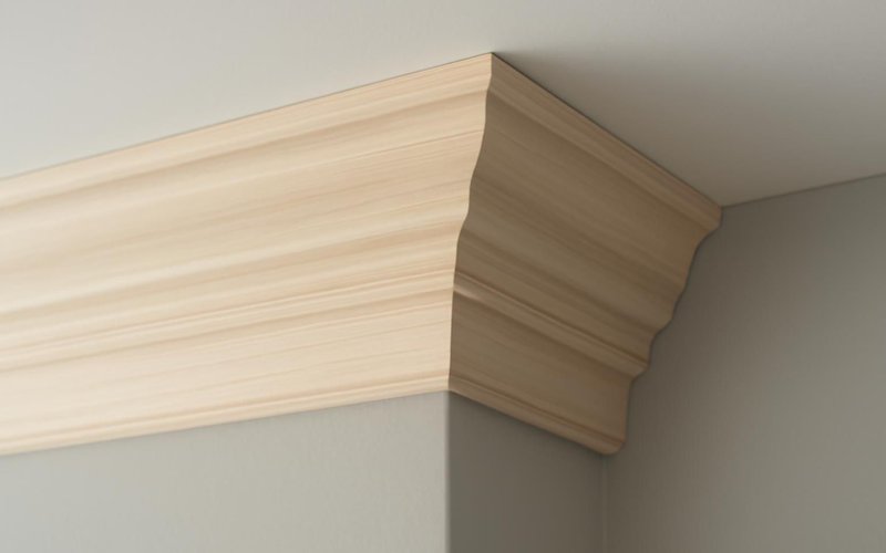AI concept: Solid poplar crown molding with a custom profile