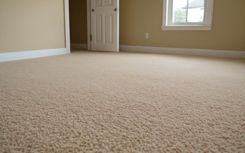 AI concept: New plush carpet in a bedroom