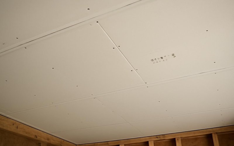 AI concept: Type X fire-rated drywall on a ceiling