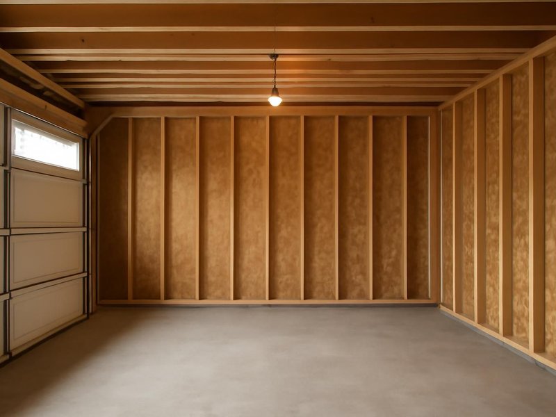 AI concept: Existing condition: bare stud walls and a single hanging bulb