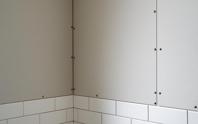 AI concept: Mold-resistant drywall hung in a bathroom