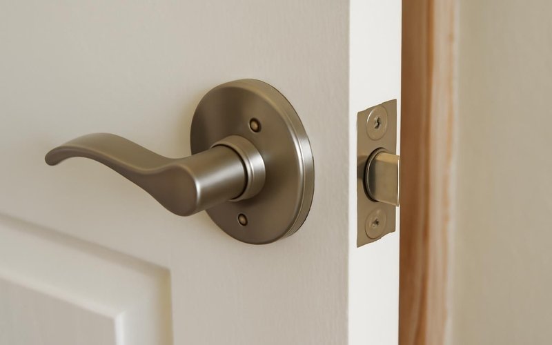 AI concept: New lever door handle being installed