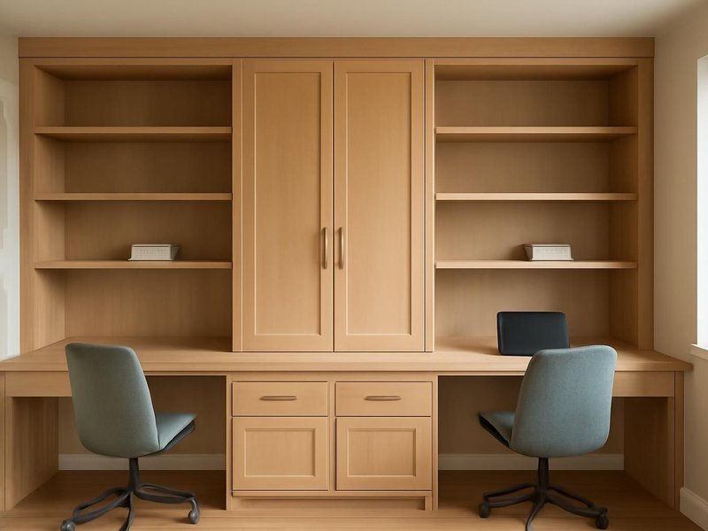 AI concept: Built-in office for two
