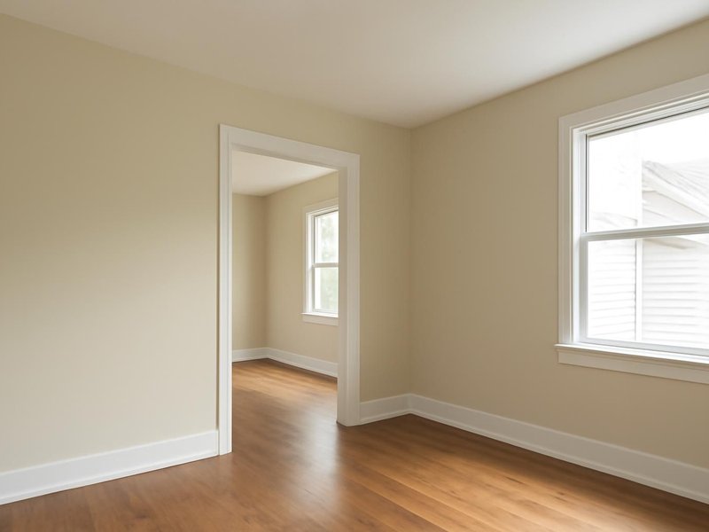 AI concept: Two bedrooms, walls and ceilings