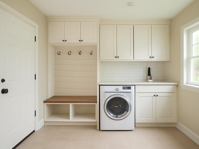 AI concept: Mudroom laundry remodel