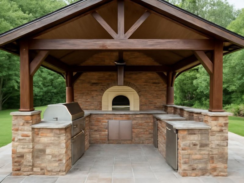 AI concept: Pavilion kitchen with oven