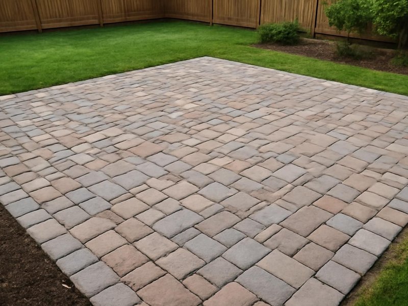 AI concept: Classic cobble patio, 320 sq ft