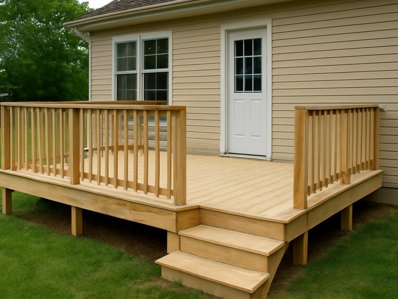 After: deck rebuilt to code with a permit closed out before the sale