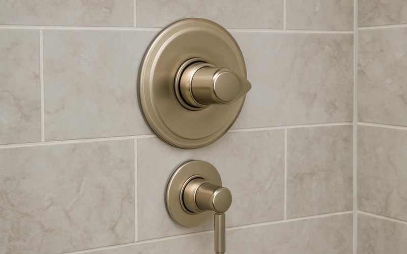 AI concept: Thermostatic shower valve with separate volume control