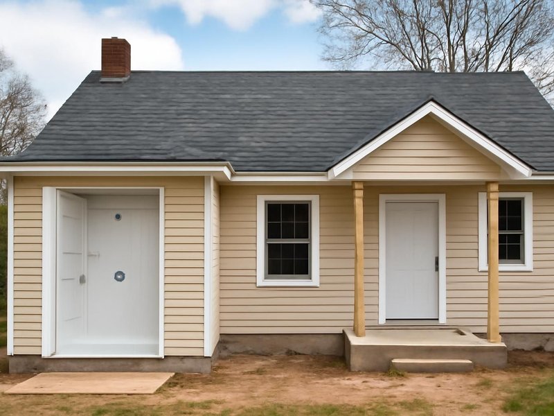 AI concept: Existing condition: older house bought needing a new bathroom and roof