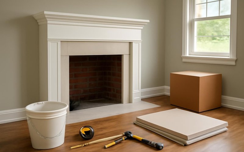 AI concept: Homeowner and supervisor reviewing finished work