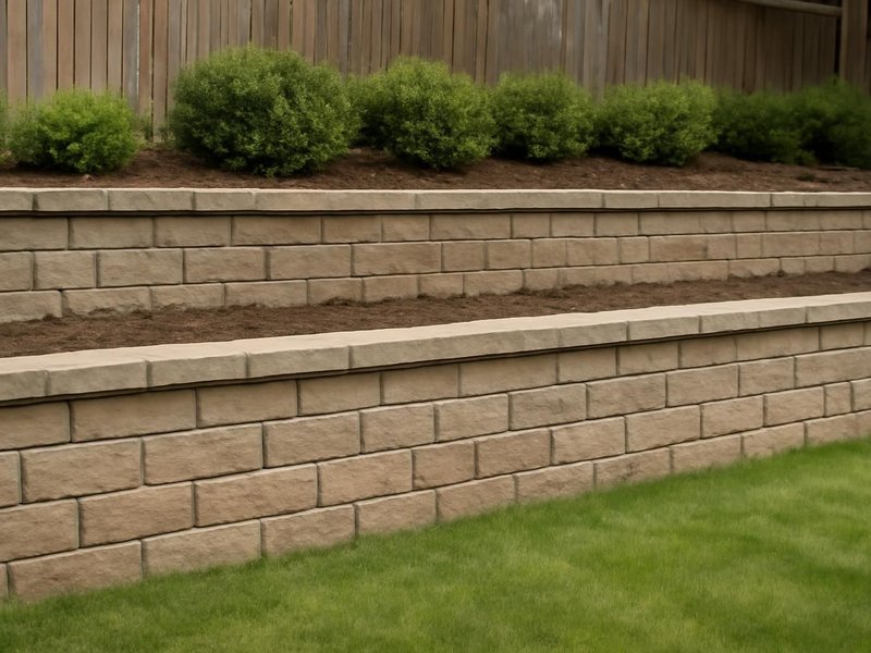 Two terraced garden walls