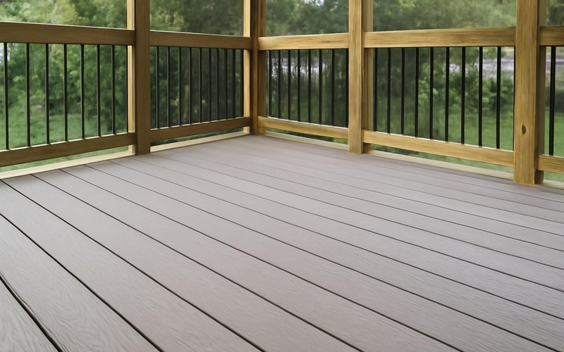 Composite porch floor boards with hidden fasteners