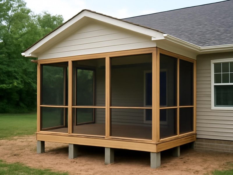 New porch on footings