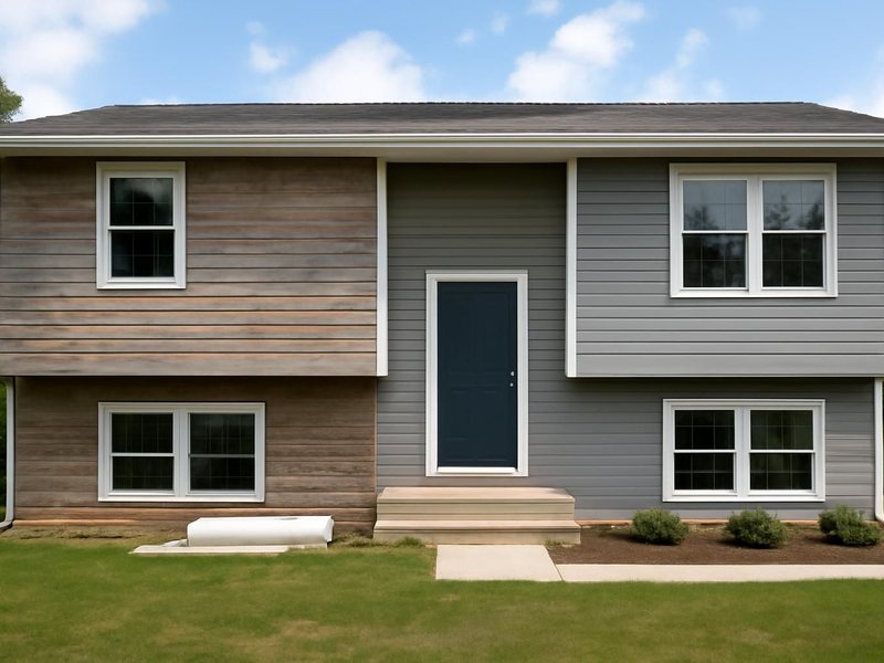 Split-level, hardboard to fiber cement