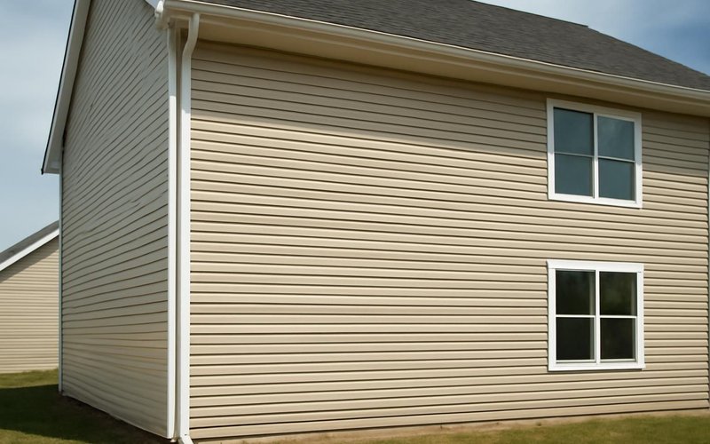 Finished replacement siding at the final walkthrough
