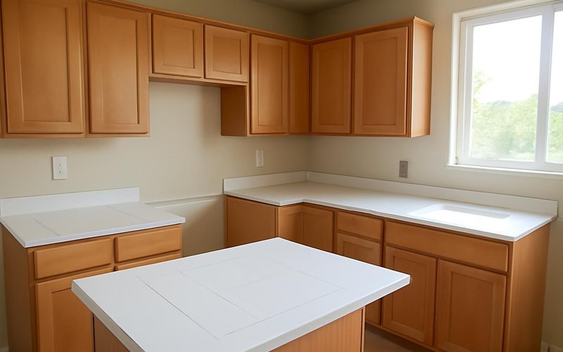 AI concept: Cabinet installation and countertop template
