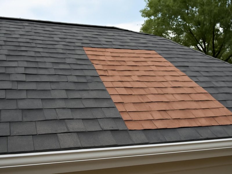 After: slope rebuilt with shingles matched to the rest