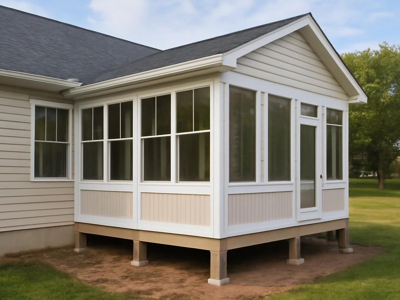 AI concept: Four-season room on footings