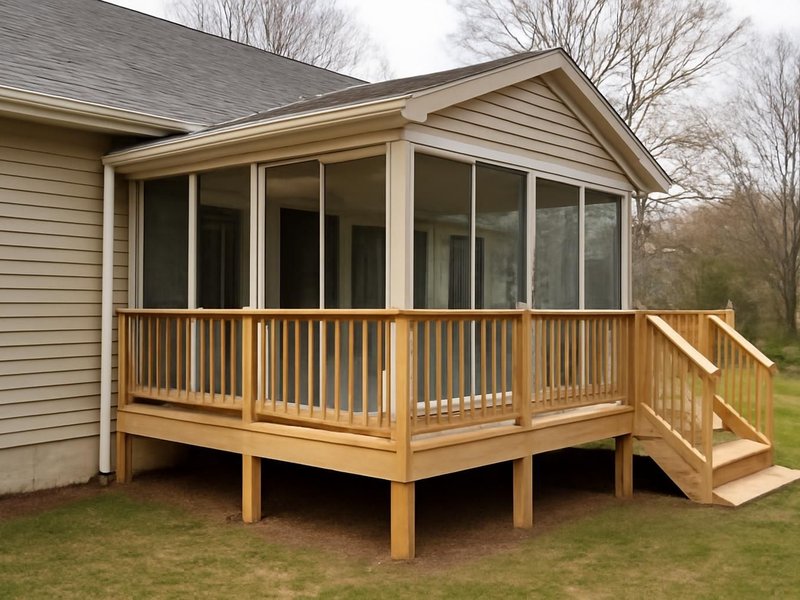 AI concept: Three-season room on a deck