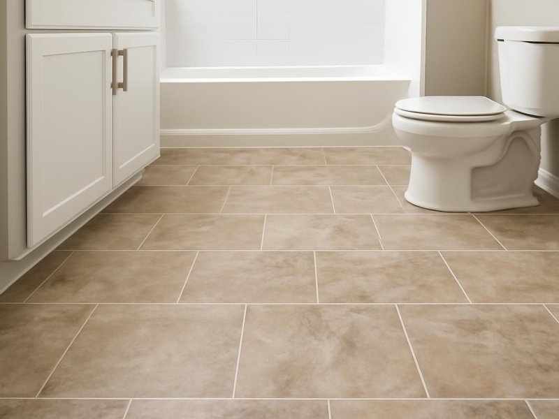Hall bathroom porcelain floor