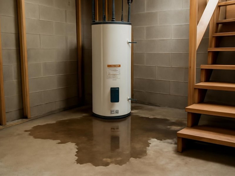 Basement water heater flood