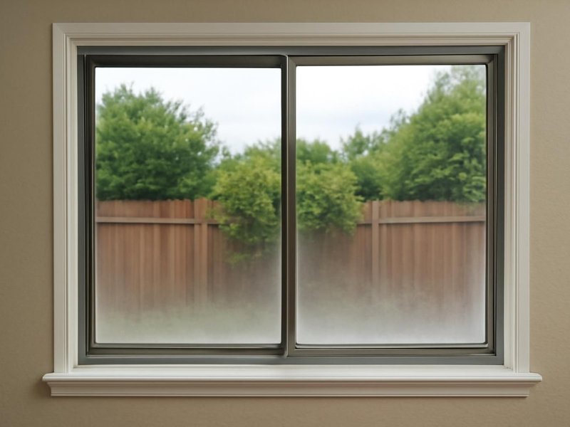AI concept: Existing condition: single-pane aluminum sliders with fogged corners