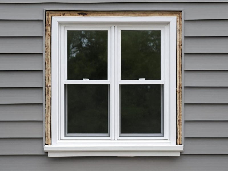 AI concept: Remodeled idea: full-frame fiberglass window with a new sill