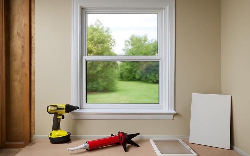 AI concept: Homeowner testing a new window at the walkthrough